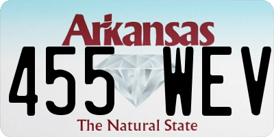 AR license plate 455WEV