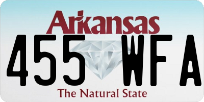 AR license plate 455WFA