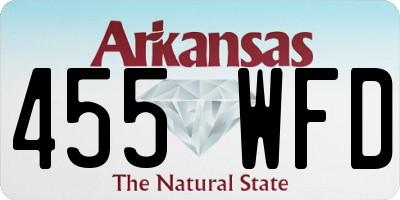AR license plate 455WFD