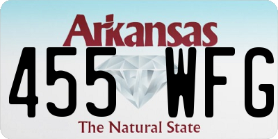 AR license plate 455WFG