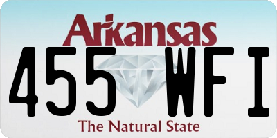 AR license plate 455WFI