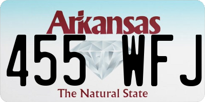 AR license plate 455WFJ