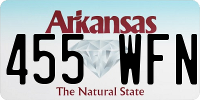 AR license plate 455WFN