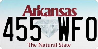 AR license plate 455WFO