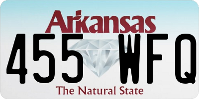 AR license plate 455WFQ
