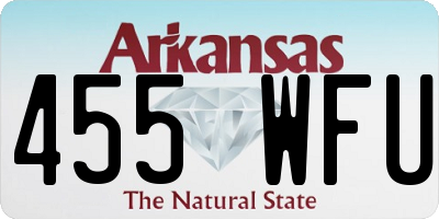 AR license plate 455WFU