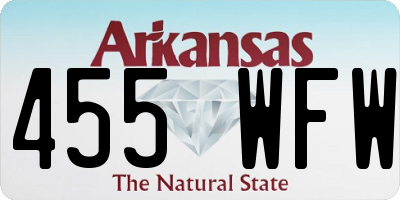 AR license plate 455WFW