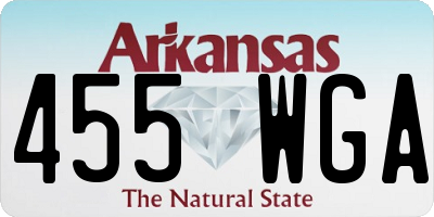 AR license plate 455WGA