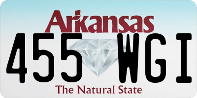 AR license plate 455WGI