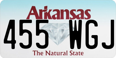 AR license plate 455WGJ