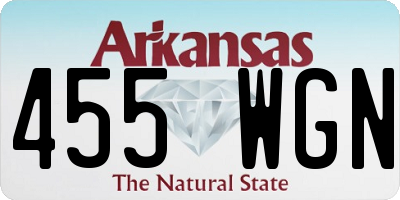 AR license plate 455WGN