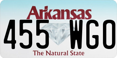 AR license plate 455WGO