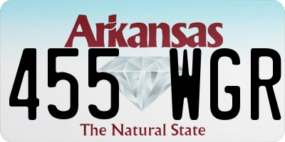 AR license plate 455WGR