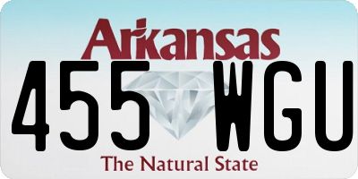 AR license plate 455WGU