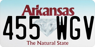 AR license plate 455WGV