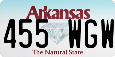 AR license plate 455WGW
