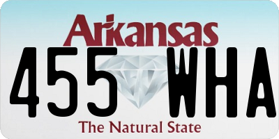 AR license plate 455WHA