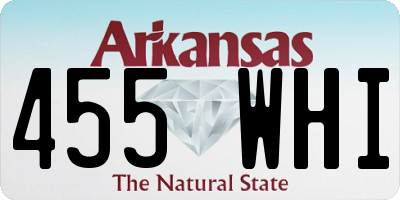 AR license plate 455WHI