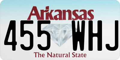 AR license plate 455WHJ