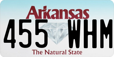 AR license plate 455WHM