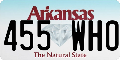AR license plate 455WHO