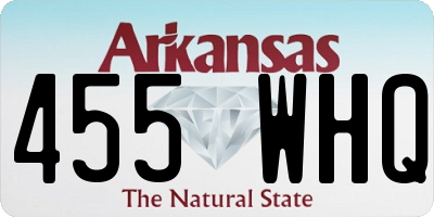 AR license plate 455WHQ