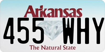 AR license plate 455WHY