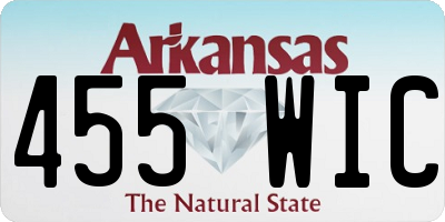 AR license plate 455WIC