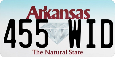 AR license plate 455WID