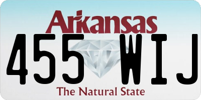 AR license plate 455WIJ