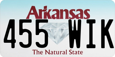 AR license plate 455WIK