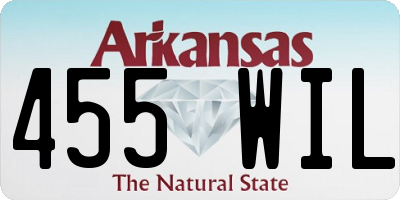 AR license plate 455WIL