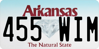 AR license plate 455WIM