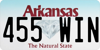 AR license plate 455WIN