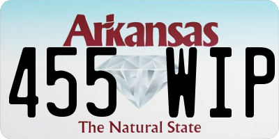 AR license plate 455WIP