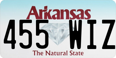AR license plate 455WIZ