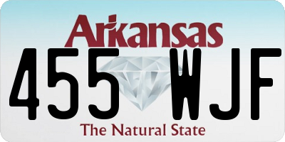 AR license plate 455WJF