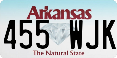AR license plate 455WJK