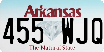 AR license plate 455WJQ