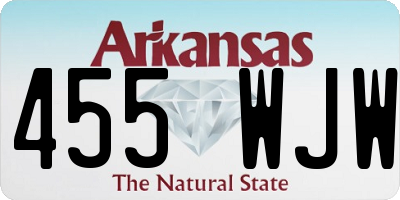 AR license plate 455WJW