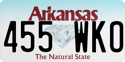 AR license plate 455WKO