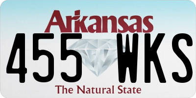 AR license plate 455WKS