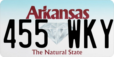 AR license plate 455WKY