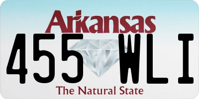AR license plate 455WLI