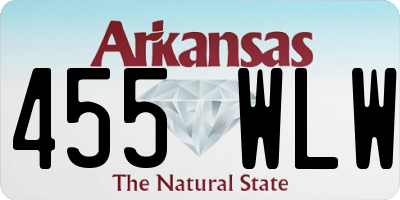 AR license plate 455WLW