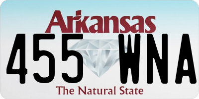 AR license plate 455WNA