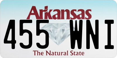 AR license plate 455WNI