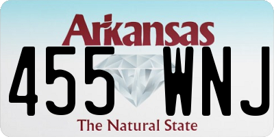 AR license plate 455WNJ