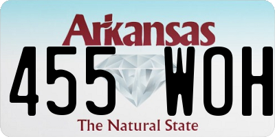 AR license plate 455WOH