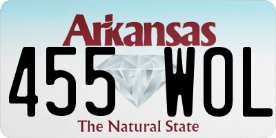 AR license plate 455WOL